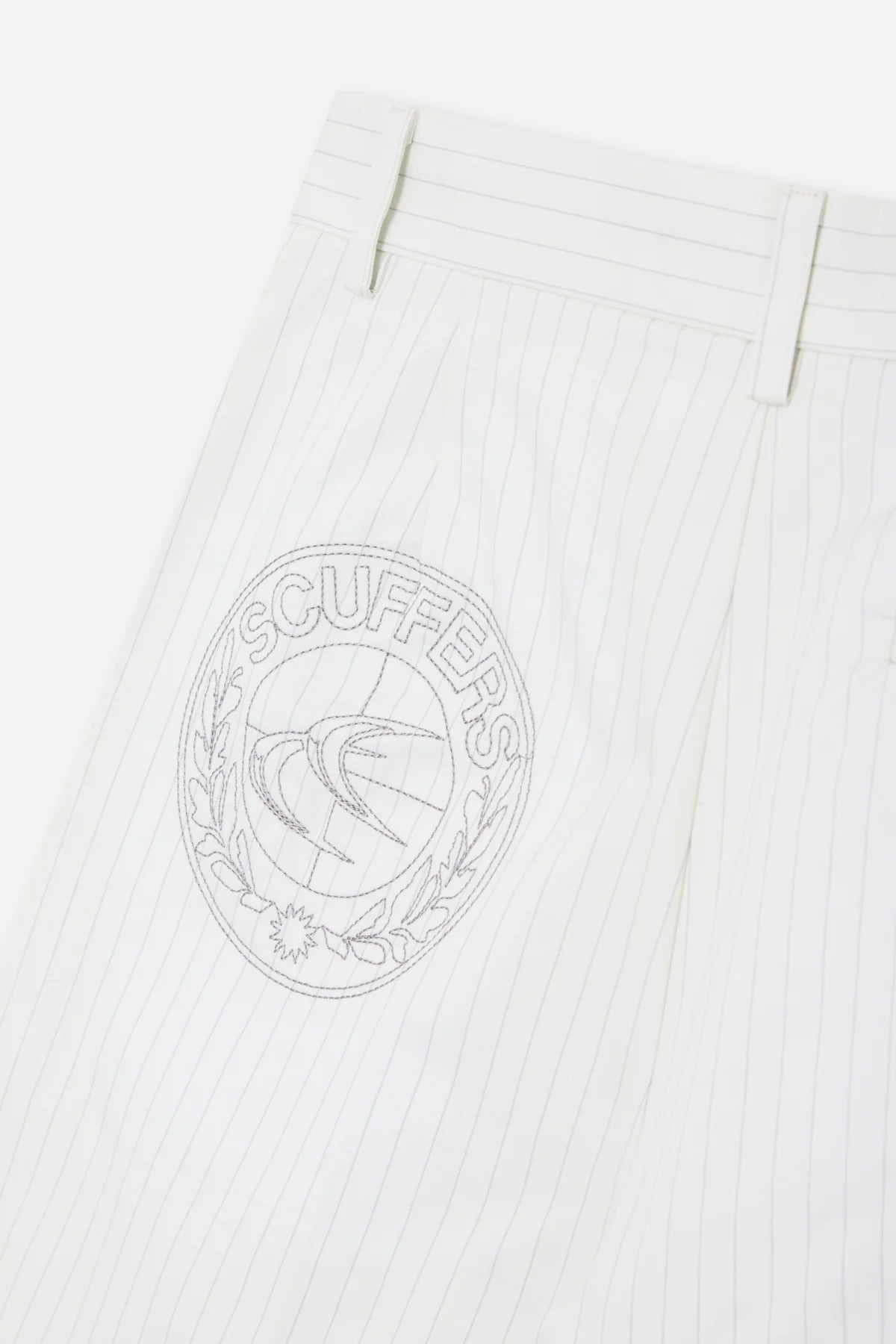 Scuffers Maison Ecru Pinstripe Shorts