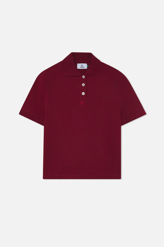 Scuffers Waffle Burgundy Polo